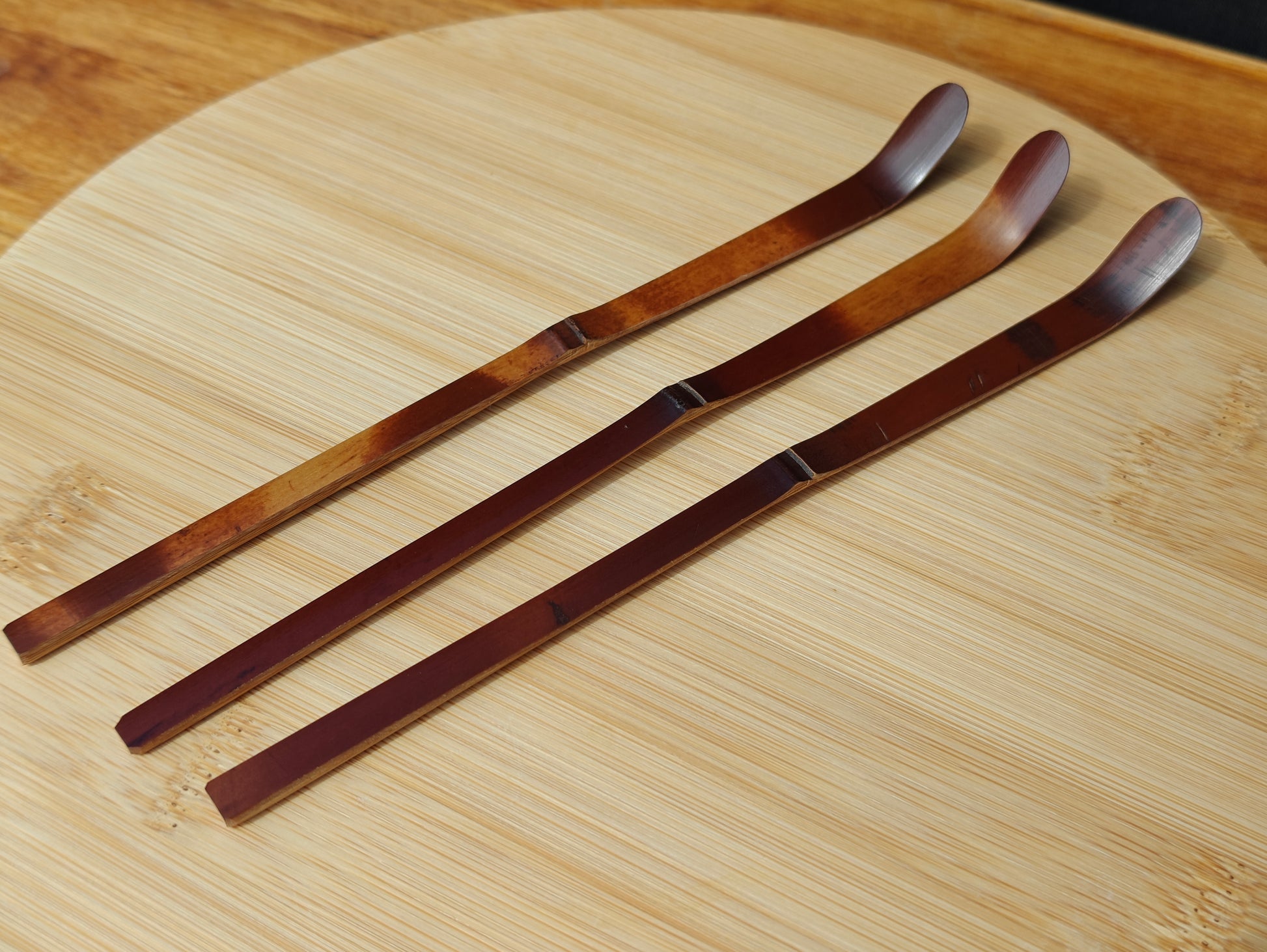 Smoked Bamboo Tea Scoop Chashaku | Suikoen  茶杓 奈良高山平田
